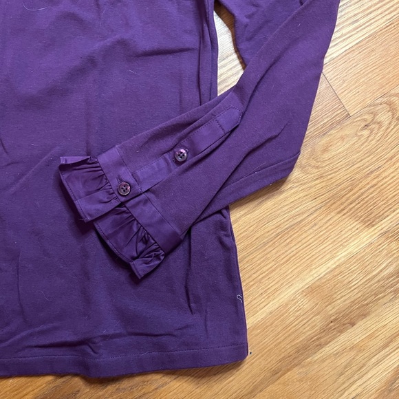 Elizabeth Daniel "The Ruffle" Plum Purple Long-Sleeved Blouse - Picture 4 of 6